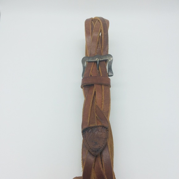 BOHO LUXE  FESTIVAL STYLE BRAIDED LEATHER BELT - Picture 4 of 8